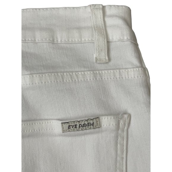 Eve Denim The Juliette Jean White Blanc Button Fly High Rise Size 26 $245 - Picture 15 of 15